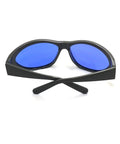 Top Tier Laser Safety Glasses Engineered Specifically For 585 To 595Nm Pulsed Dye Systems With Od4 Plus Optics and crisp clear lenses, black frame.