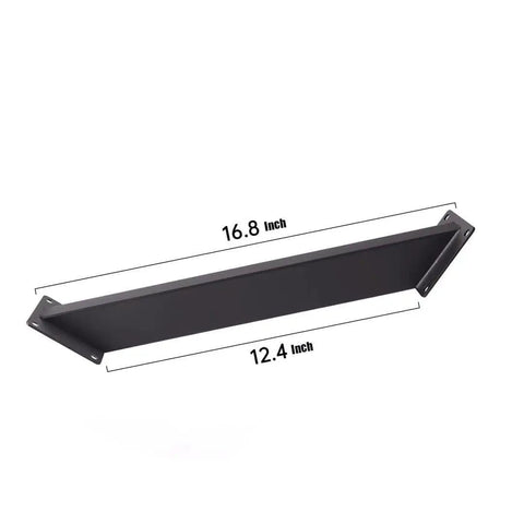 Eight Piece 45 Degree Pergola Brackets Heavy Duty Steel Connectors For 4x4 Posts Black Powder Coated side view with dimensions