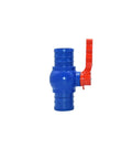 Beefy All Purpose Water Hose Connector Tee Splitter with Straight Shut Off Ball Valve fits 50 63 75 100mm pipe sizes red irrigation fittings