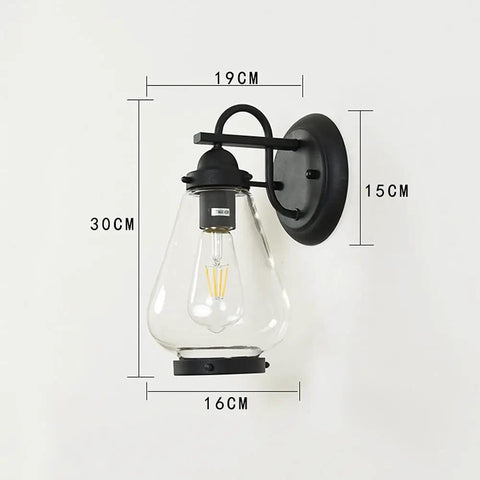 Sharp Badass Hella Waterproof Outdoor Wall Lantern With Slick Clear Glass Shade And Tough Diecast Aluminum Build For Front Porch Or Backyard Vibes Fits E27 Right Now Tonight dimensions 19cm x 30cm x 15cm