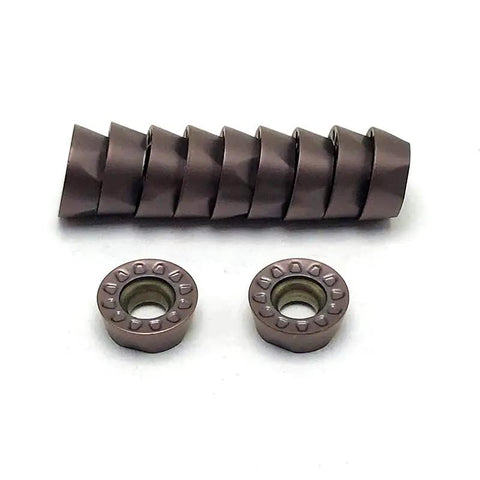 R4 Milling Inserts For Face Milling Tool Pro Grade Tungsten Carbide CNC Inserts Compatible With RPMT08T2MOE JS VP15TF 10 Pack Box