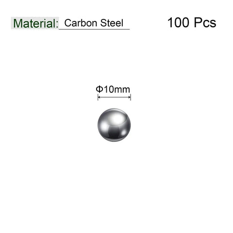 100 Pack 10 mm Carbon Steel Ball Bearings Precision Mirror Polished Replacement Spheres For Diy Repairs And Industrial Gear Overhaul with single ball.