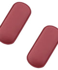 Heavy Duty Car Knee Cushion Pad For Dodge Ram ProMaster Trucks, two red leather knee pads for support during drives.