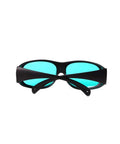 Top Shelf Laser Safety Glasses Featuring OD4+ Red Laser Protection Shielding 620 To 700 Nm Range High Definition Lenses front view.