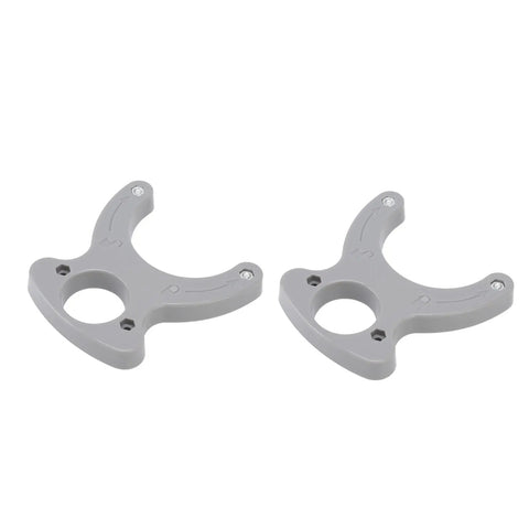 High Precision Insertion Plate Key Set For Carpentry And Wooden Router, Portable Plastic Key Tool, two gray U-shaped keys.