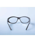 Top Shelf Co2 Laser Safety Glasses With Premium Infrared Eye Armor Covering 2700 Through 3000 Nanometer Zones Delivering OD Six Plus Ratings front view on a light background.
