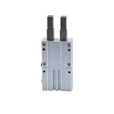 Heavy Duty Pneumatic Slide Stopper Cylinder Compatible With MIS Series Systems, compact steel actuator for industrial use.