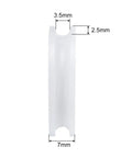 8 Pack U Groove Ball Bearings With Tough Nylon Races And Heat Treated Steel For Heavy Duty Pulley Builds And Slick Gear Mods That Roll Out The Barrel Flawlessly, side view showing dimensions 7mm depth, 3.5mm groove width.