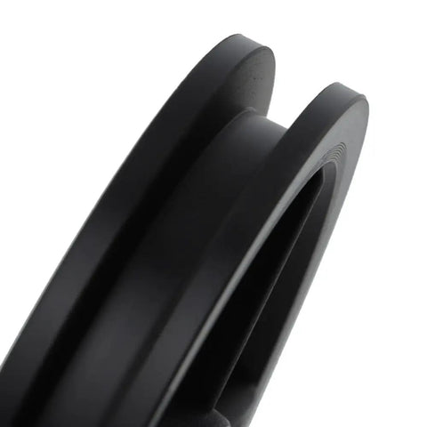 Close-up view of Heavy Duty Bad Boy Barn Door Hanging Rollers featuring dead silent bearings, premium nylon sliding door pulley wheel.