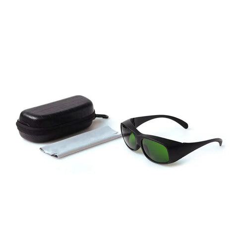Pro Level Laser Safety Glasses Built For 980Nm 1064Nm And 1320Nm Lasers with case and cleaning cloth, designed for Nd Yag shop techs.
