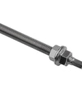 Tough As Nails M10 Hanger Bolts With Rubber Washers Locking Nuts Plus Adapters For A2 Stainless Steel Solar Panel Mounting Hardware No Sweat Install close-up of M10 hanger bolt with nut.