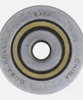 Built Tough Heavy Duty V Groove Wire Guide Ball Bearing Straight Shot Swap For New Holland Balers Smooth Barn Operation Replacement Part Fits 1 1/8 Inch Outer Diameter With Crisp 1 4 Inch Inner Bore, top view showing bearing structure.