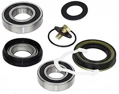 Heavy Duty Tub Bearing And Lip Seal Kit With O Ring Clip For Maytag Neptune Front Load Washer Zero Drama Repair Silky Smooth Spin Super Tough Kit components set with seals and clips.
