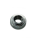 BadAss Round Self-Clinching Captive Nuts 8-32 Thread X.091 Panel Thickness Zinc Plated Steel Heavy-Duty Low-Profile Mounting Hardware close-up.