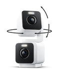 Dual Camera Pan And Tilt Security System For Indoor And Outdoor Use, 2K Ultra Clarity, IP65 Weatherproof, 360 Pan, 180 Tilt