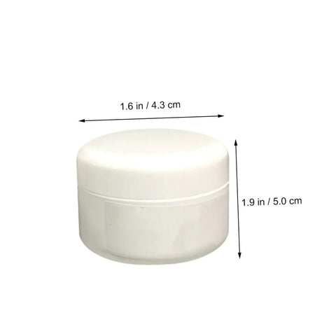Small white jar of Two Pack Ceramic Repair Paste Tile Kit With Quick Drying Adhesive For Chips Scratches And Dents On Porcelain.