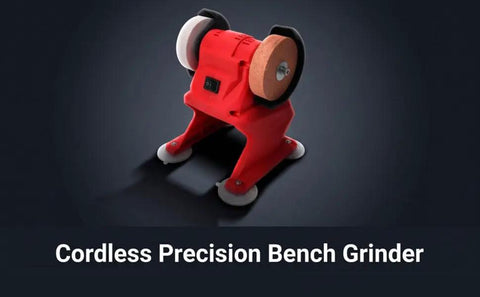 Badass Compact Mini Bench Grinder With 70mm Grinding Wheel 5500 RPM Speed Cordless 18V Lithium Battery Compatible Design.