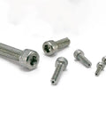 Pro Spec M4 X 16mm Titanium Alloy Vacuum Screws Hex Socket Hollow Exhaust Bolts Cylindrical Head Fasteners, assorted sizes.