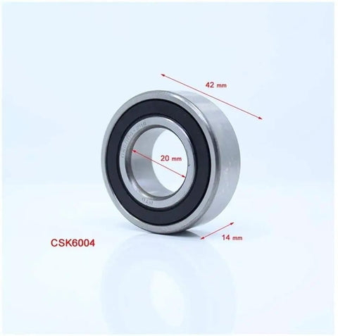 Heavy Duty One Way Sprag Clutch Bearing Freewheel CSK6004 CSK104 Ball Bearing with dimensions 42mm x 20mm x 14mm for industrial use.