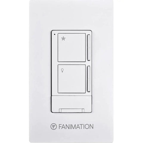 Ceiling Fan Wall Controller With Receiver For Light And Three Speeds White No Brainer Easy To Use Wall Mount Control For Ceiling Fans