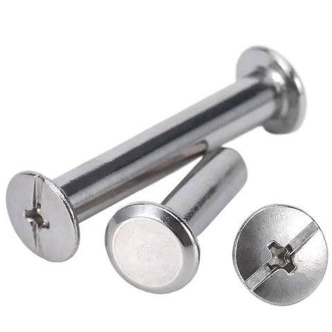 Knockout Quality 304 Stainless Steel Snap Rivet Book Binding Screws Heavy Duty M3x14mm with smooth glide threads for photo albums