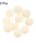 10 Pack Solid Nylon Bearing Balls 1 Inch 25.4 Millimeters Diameter PA6 Precision Plastic Spheres arranged in a circle.