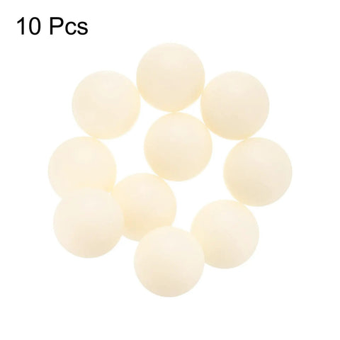 10 Pack Solid Nylon Bearing Balls 1 Inch 25.4 Millimeters Diameter PA6 Precision Plastic Spheres arranged in a circle.