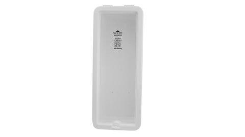 Twenty Pack White Surface Mounted Fire Extinguisher Cabinet Outdoor Weatherproof Locking Storage Box For 5 Lb Portable Units inside view.