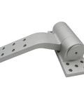 Rock Solid Heavy Duty Aluminum Hinge For Precision Cabinets And Electrical Boxes Featuring Thickened Anodized Finish And High Load Capacity That Handles Every Job Without Sweat, shown from side angle.