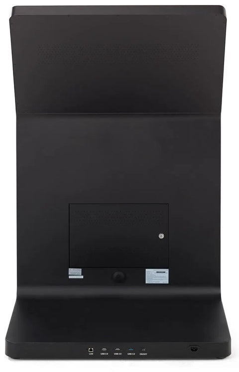 Back view of 32 Inch Interactive Touchscreen Kiosk Featuring Full HD LCD Panel And Built In 5MP Camera With Slick Ten Point Capacitive Touch.