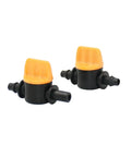 Purple Hose Barb Mini Valve Garden Tap Kit For Drip Irrigation Connectors One Quarter Inch To Six Millimeter Mist Nozzle Fittings Watering System Pack Of 20 To 150 Pieces, black plastic