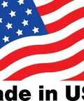American flag with wavy stripes and text 'Made in USA' displayed prominently.