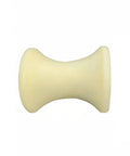 Heavy Duty Nylon Cable Pulley Replacement With Flared Spool And Center Bearing, cream-colored, for smooth wire line guidance.