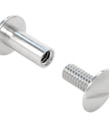 Heavy Duty Aluminum Mounting Threaded Inserts With Slotted Screws And Smooth Barrels Solid Core Fasteners For No Sweat Diy Projects Across Any Job Site Pack Of Four - showing smooth barrel and slotted screw details.