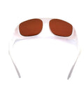 Top Shelf Slick Laser Protective Glasses For YAG And KTP Q Switched Clinics With Tough As Nails OD5 Plus lenses from the front.