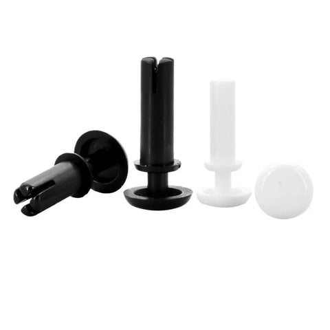 Heavy Duty Nylon Expansion Rivets Make Securing Thin Items A Breeze With These Plastic Anchor Clips Snapping Into Place No Tools Required Quick Install Wear Resistant Design Keeps Things Tight Without Breaking A Sweat Available In White Or Black 50 To - black and white plastic anchor clips for thin panel mounting