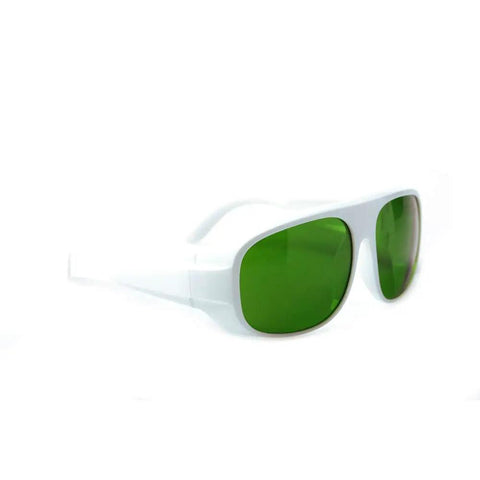 Heavy Duty Laser Safety Glasses With Wide Vision Frames For 980Nm 1064Nm And 1320Nm Nd Yag Industrial Eye Protection, Green Lens.