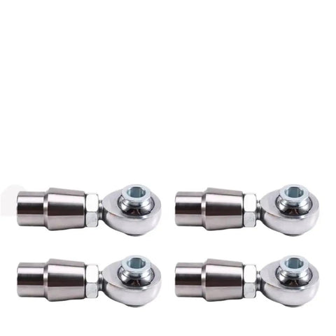 Heavy Duty Pro Shop Grade Rod End Kit With Spacers Tube Adapters And Jam Nuts 5/8 18 Left And Right Thread set shown from the front.