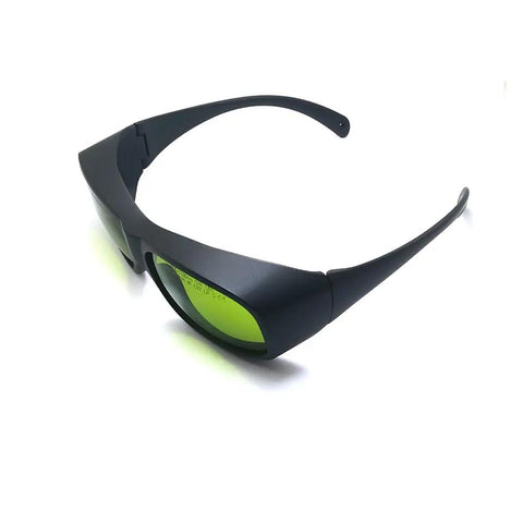 Real Deal Eye Protection With Heavy Duty Infrared Laser Glasses For Dental Diode Tools Featuring OD 1 At 660 Nm And OD 5 Up To 1095 Nm With Clear Coated Lenses, side view.