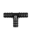 Durable PE Irrigation Pipe Fittings Kit 16mm 20mm 25mm Tee Straight Elbow Plug For Greenhouse Sprinkler Hose Connectors 50 Pieces No Hassle Setup Easy Install, black PE tee fitting