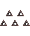 Top Shelf Solid Carbide Turning Inserts TCMT110204 Tialn Coated For Lathe Tool Holder And Boring Bar Hella Durable Steel Cutting Rock Solid Performance Pack Of Five triangular inserts.