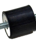 Heavy Duty Rubber Isolation Mount For Air Intake Anti Vibration Damper Cold Short Ram Kits Featuring Solid Steel Studs, black rubber with steel threaded ends.