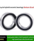 Premium Hybrid Ceramic Bicycle Hub Bearings Pack Of Two Size 6902, black ceramic bearings for bottom bracket, high speed precision seals.