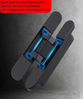 Heavy Duty Silent Pivot Hinge With Soft Close Concealed Hardware For Wood And Folding Doors In Silver from a side angle showing support design.