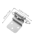 Soft Close Kitchen Cabinet Hinges 4 Pack Silver Iron Self Closing Hidden Hinges With Precision Mechanism and dimensions