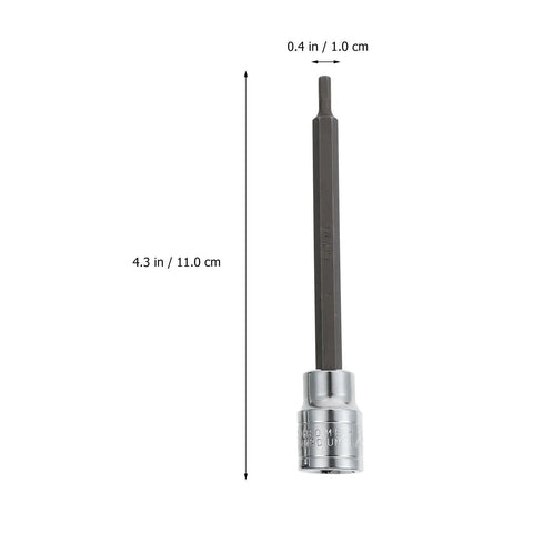 3 8 Inch Drive Badass Xxl Extra Long Bits Socket Wrench Set showing a long hex socket bit, ideal for deep impact tasks in pro shops.