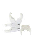 Automatic Tool Changer Bracket System For CNC Router Spindle ISO30 Taper, white plastic mount for tool locking.