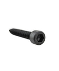 Heavy Duty Hex Socket Head Cap Self Tapping Screws DIN912 Set in Carbon Steel Black, close-up of single screw, 50mm length