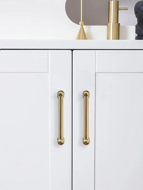 10 Pack Of 5 Inch Hole Center Champagne Bronze Cabinet Pulls Freakin Sturdy Heavy Duty Drawers And Dresser Handles Warm Brass Kitchen Cupboard Hardware Set on modern white cabinet