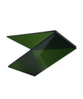Heavy-Duty Laser Safety Protection Window for 900 to 1070 nm with 40 Percent Transmittance and OD Over 6 for DIR AB6 Class Rating Size 200 X 250 X 5 mm, green glass panel.